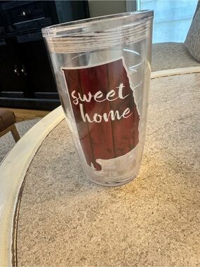 Clear Tervis  Tumbler with 'Sweet Home' Red State Design Alabama 16 ounce